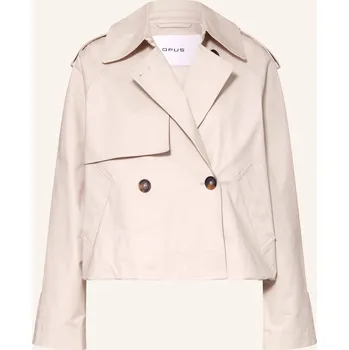 Dámský kabát Opus Dámský Cropped Trenčkot Hawena, krémová, 38