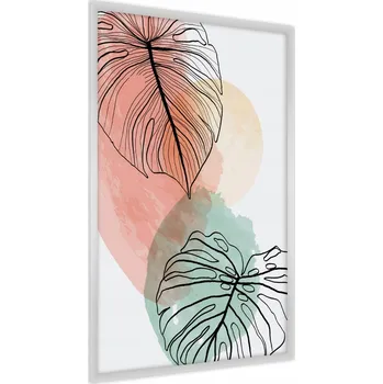 Obraz Plakát na zeď Natura - Malovaná Monstera 70x100 cm