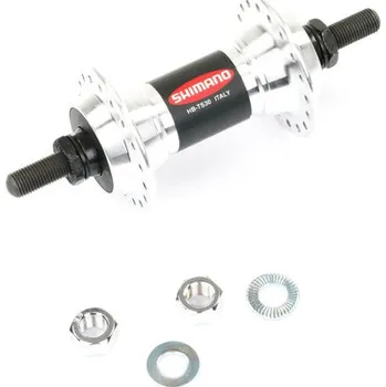 Náboj kola Náboj přední Shimano HB-TS30, pro ráfkovou brzdu, 36 děr, matice, stříbrný