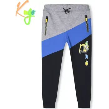 Dětské tepláky KUGO TM8207 černá/modrá/šedá vel.128