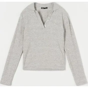 Dámská halenka Sinsay - Halenka s dlouhými rukávy - šedá - 7804J-09M - 7804J-09M-XS-1