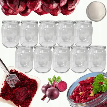 Sklenice Sklenice 540ml džemy, džemy , pyré, paštiky 10 kusů 82mm PZH