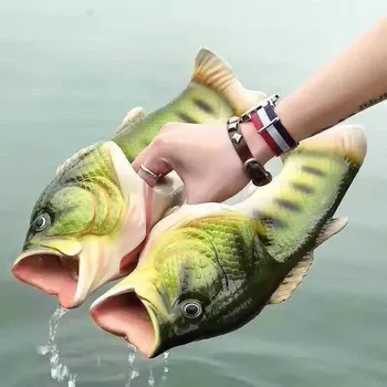 Dámské sandále Letní pantofle s motivem ryba pro muže i ženy Barva: Zelená, Velikost: 40-41