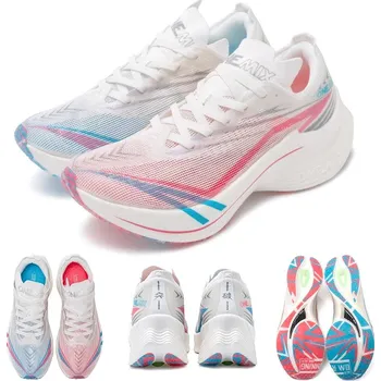 Pánské tenisky Běžecké tenisky s karbonovou podrážkou a podporou klenby Velikost: 35, Barva (Varianta): Pink blue debut