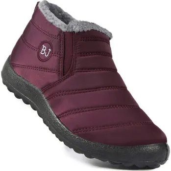 Pánská obuv Zateplené unisex boty vhodné na zimu a doma Barva: Vínová, Velikost: 38