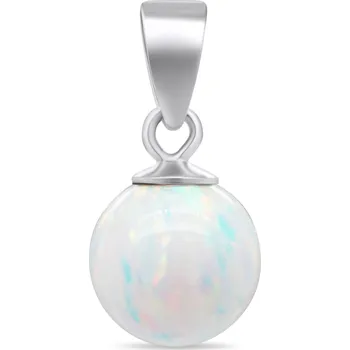 Přívěsek Brilio Silver Moderní stříbrný přívěsek s bílým syntetickým opálem PT110W + 2 měsíce na vrácení zboží