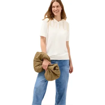 Dámské tričko Dámské tričko Cecil s kapucí 323876 cream velikost L