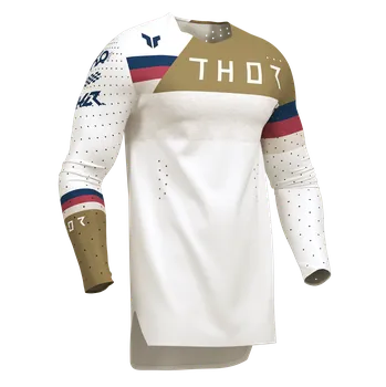 Moto dres Lehký a pružný motokrosový - enduro dres THOR SPORTMODE LEAGUE barva bílá copper (inovativní řada oblečení je navržena pro jezdce, kteří touží po neomezené pohyblivosti a chtějí dosáhnout maximálního výkonu)