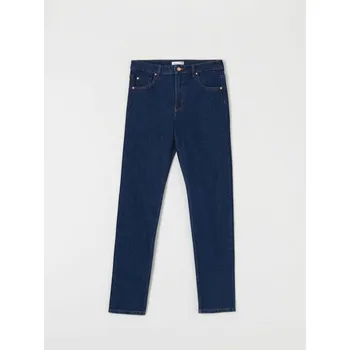 Dámské džíny Sinsay - Džíny straight se středně vysokým sedem - námořnická modrá - XE350-95J - XE350-95J-32-1