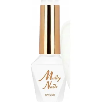 Lak na nehty Hybridní lak na nehty MOLLYNAILS 8g French Manicure Brulee Č. 130