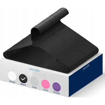 Věšák Šatní ramínko plastový Serenelife černý