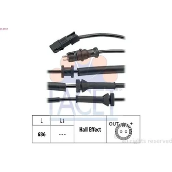 Přislušenství brzdového systému Snímač, počet otáček kol FACET 21.0157