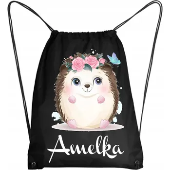 Školní batoh Školní Vak/Batoh na Tělocvik do Školky Školy Zvířátka Ježek + JMÉNO