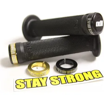 grip Gripy BMX ODI Ruffian "STAY STRONG" Lock-On bonus pack Black, 130 mm