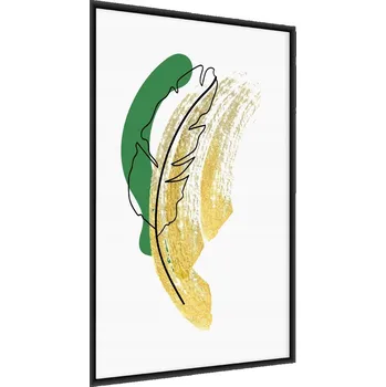 Obraz Plakát v rámu Jemný LIST Rostlina Dekor 70x100
