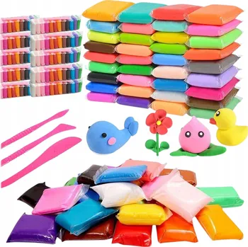 Modelovací hmota KREATIVNÍ SADA MODELOVACÍ HMOTA MAGIC PĚNOVÁ PLASTELÍNA SUPER CLAY 120 KUSŮ