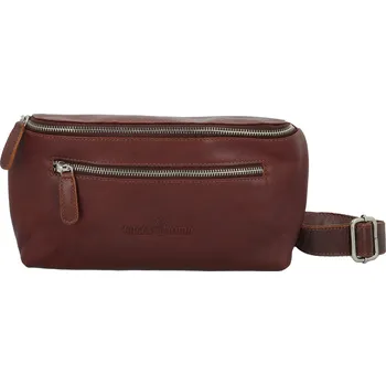 Ledvinka Módní dámská kožená kabelko-ledvinka GW Xaya, koňaková