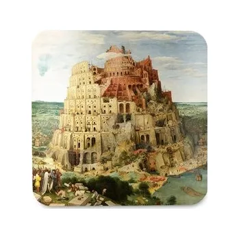 Podtácek Podložka pod hrnek Věž Babylonská od Pietera Bruegela staršího