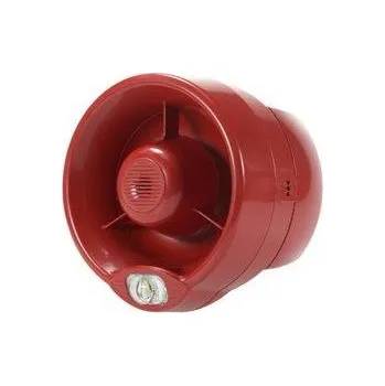 CWS100-AV - siréna s majákem (červená, bílé záblesky)