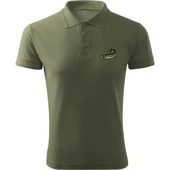 Bontis Polokošile s výšivkou Štika - Khaki | 2XL
