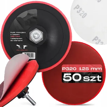 Brusný kotouč 50x BRUSNÉ KOTOUČE Brusný Papír SUCHÝ ZIP 125 mm P320 BRUSNÝ KOTOUČ Pad M14