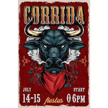 Obraz Plechová cedule Corrida