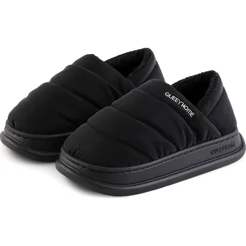 Dámská zimní obuv Zimní domácí pantofle s měkkým vnitřkem a protiskluzem Barva: Černá, Velikost: 44-45