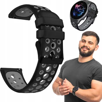 Příslušenství k chytrým hodinkám Řemínek pro Amazfit GTR 3 Pro chytré hodinky černý řemínek 22mm s teleskopy