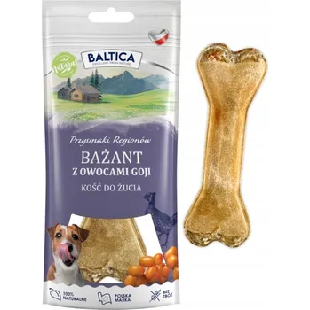 Pamlsek pro psa BALTICA ŽVÝKACÍ KOST BAŽANT S BOBULEMI GOJI KOUSÁTKO SVAČINKA PRO PSA