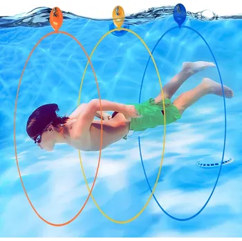 HRAČKA PRO POTÁPĚNÍ 3xKOLEČKO PRO PLAVÁNÍ POD VODOU DO BAZÉNU VZNÁŠEJÍCÍ SE