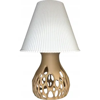 Lampička Stolní lampa KORA 3D se stínidlem pouštní béžová, moderní PLA