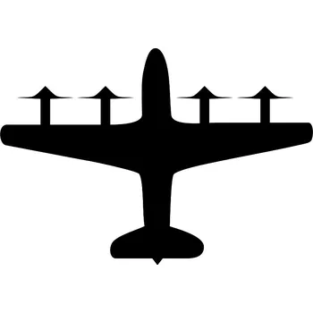 Samolepící dekorace Samolepka na stěnu – Vojenské letadlo