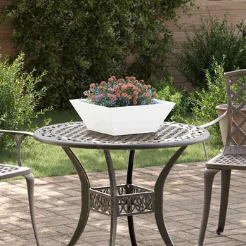 Truhlík vidaXL Zahradní pěstebník 5 pcs Bílá 40 x 40 x 15 cm