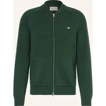 Pánský svetr Gant Pánský Pletený Kardigan, tmavě zelená, S