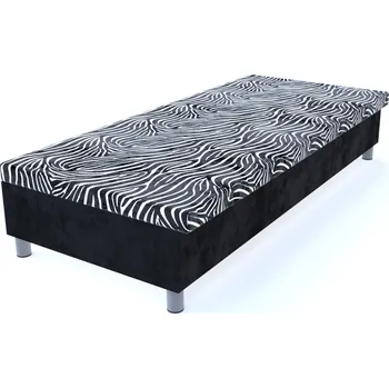 Postel Válenda Zebra/černá 200 × 90 cm molitanová na nohách