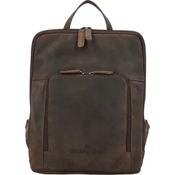 Městský batoh Trendy kožený batoh GW Adonis, tmavě hnědý