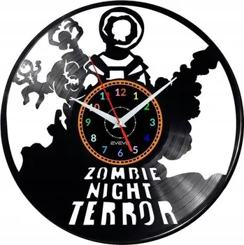 Hodiny ZOMBIE NIGHT TERROR VIDEO GAME NÁSTĚNNÉ HODINY DEKORATIVNÍ MODERNÍ DESKA