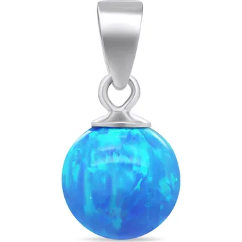 Přívěsek Brilio Silver Moderní stříbrný přívěsek se světle modrým syntetickým opálem PT110WLB + 2 měsíce na vrácení zboží