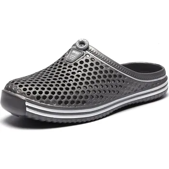 Dámské sandále Letní pánské plážové pantofle s větracími otvory Barva: Šedá, Velikost: 43