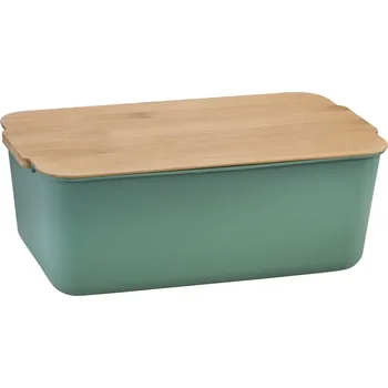 chlebník KESPER Chlebník s prkénkem, 31 x 18,5 x 12,5 cm, zelený KESPER 58451