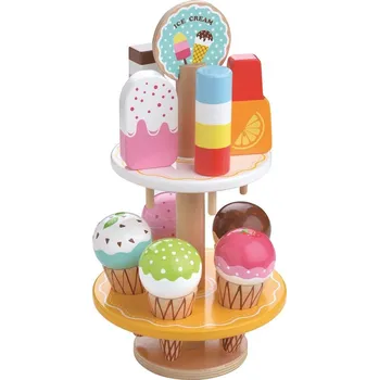 Dřevěná hračka Dřevěné zmrzliny Lelin L40180 16 dílů