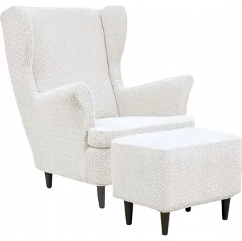 Napínací potah ELASTICKÝ POTAH NA KŘESLO UŠÁK, PODNOŽKU A TABURET ŽAKÁROVÝ VZOR JEDLIČKA OEKO TEX