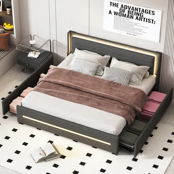 Postel Patrová postel Arhatreya moderní 180 x 200 cm šedá