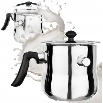 Hrnec GARNEK DO GOTOWANIA MLEKA RYŻU KASZY PLYN INDUKČNÍ PÍŠŤALKA 2 L S VÍKEM