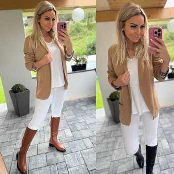 Dámské oblečení Elegantní sako KIKI Barva: Hnědá