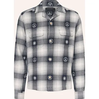 Pánská košile Allsaints Pánská Košile Castor Boxy Fit, tmavě modrá / bílá, 42