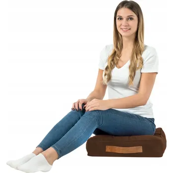 Taburet Kvadratický polštář PLUSZOVÝ taburet křeslo PERLOVÁ