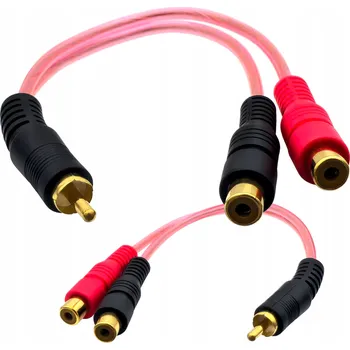 IP kamera Rozbočovač / Adaptér RCA 2x zásuvka - RCA konektor, pozlacené kontakty HQ