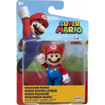 Figurka SUPER MARIO JAKKS PACIFIC ORIGINÁLNÍ POHYBLIVÁ FIGURKA RACCOON MARIO 7 cm
