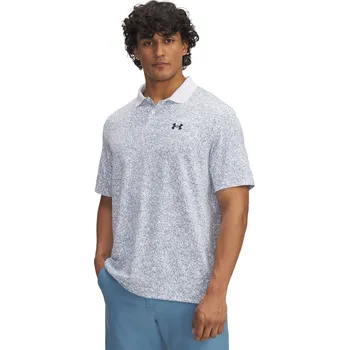 Pánské tričko Pánské polo tričko Under Armour Matchplay Printed Polo Under Armour bílá | světle modrá 3390809